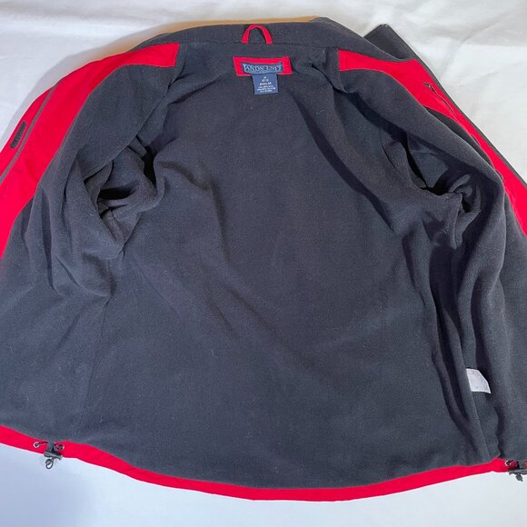 Lands' End Jacket Red Black Fleece Lined Waterproof Windproof Size M - Picture 10 of 16